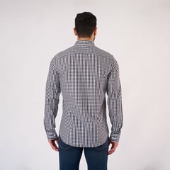 LIMA SHIRT CO - Camisa Lima Shirt Modern Fit Vichy Negro