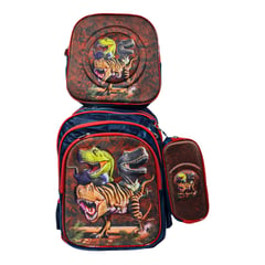 GENERICO - Mochila Escolar en Alto Relieve 3 en 1