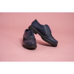 GENERICO - ZAPATO OXFORD DE MUJER AZUL MARINO