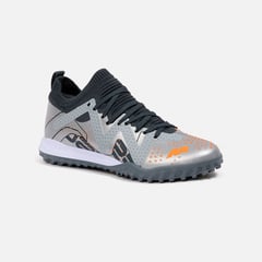 NEW ATHLETIC - ZAPATILLAS FOOTBALL TEENS SLABS60 GRIS CON NARANJA PARA NIÑO