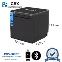 CBX - Impresora térmica de tickets POS-808BT USB-BLUETOOTH