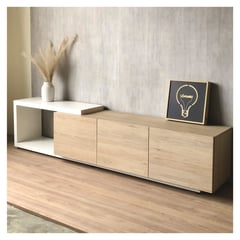 GENERICO - Mueble para TV hasta 60 pulgadas The Modern color Rovere