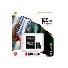 KINGSTON - Memoria microSD canvas select 128GB 100ms adaptador