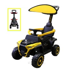 GENERICO - Correpasillo Con Empujador Bugui Tractor UTV con USB Amarillo