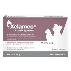 AGROVET - XELAMEC COMBI SPOT ON 05 ML-PERROS Y GATOS DE 2.5 A 5 KG