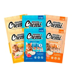 GENERICO - Snack para Gatos Naturalistic Cremi Surtido Pack x6 und