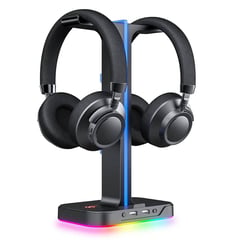 HAVIT - Soporte para Auriculares RGB Doble Suspensión TH650