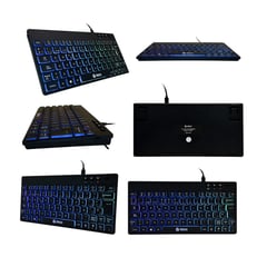 TEROS - Teclado inalambrico TE-4066G multimedia iluminación RGB backlit