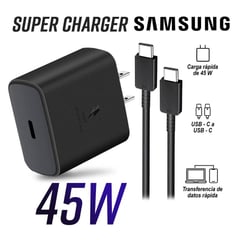 GENERICO - Cargador para samsung 45w carga rapida s20 note 20 s21