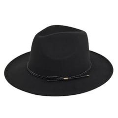 KAST PE - Sombrero de Fieltro Estilo Vaquero - Negro