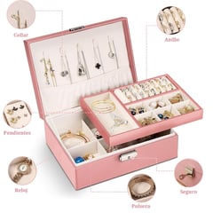 OEM - Organizador de joyas para mujeres y niñas, organizador de 2 Niveles