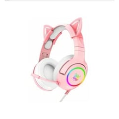 ONIKUMA - Auriculares estéreo con cancelación de ruido orejas de gato k9