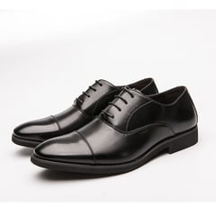 VATYERTY - Zapatos formales en punta de cuero PU para hombre