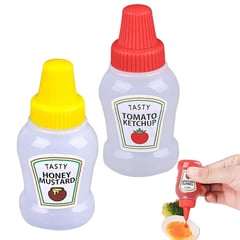 GENERICO - MINI BOTELLAS DE SALSAS PACK X 4 unidades