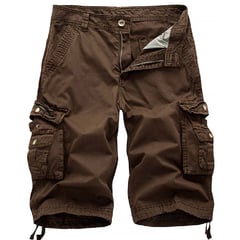 BLWOENS - Pantalones cortos masculinos para Hombre-Marrón