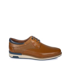 CALIMOD - Zapato Derby Casual CTL-001 Tan Cuero