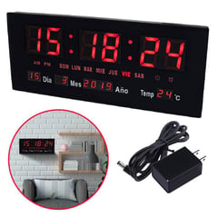 GENERICO - Reloj Digital Led Pared Alarma Calendario Temperatura