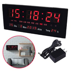 IMPORTADO - Reloj Digital Led Pared Alarma Calendario Temperatura