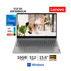LENOVO - Laptop Lenovo V15 G4 IAH Core i5-12500H 16Gb Ram  512Gb SSD 156”  Wind 83FS0002LM.