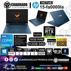 Laptop Gamer Victus de 156 modelo 15-fa0000la Intel Core i5-12450H