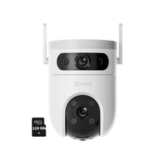 EZVIZ - Cámara Exterior H9c 3mp + 3mp Lente Dual 360° +sd128gb