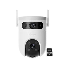 EZVIZ - Cámara Exterior H9c 5mp + 5mp Lente Dual 360° +sd256gb