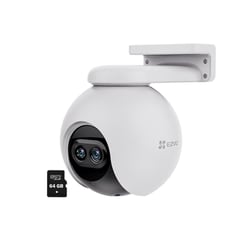 EZVIZ - Cámara Vigilancia Exterior C8pf Full Hd 360° + Sd 64gb