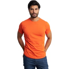 POLO CURVO COLOR ENTERO SLIM FIT MANGA CORTA HOMBRE