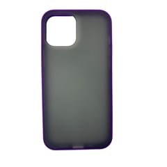 GENERICO - Case transparente mate iphone 12 pro max color lila