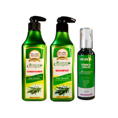 NEVADA NATURAL PRODUCTS - Shampoo + Acondicionador Romero Crecepelo + Tónico Capilar