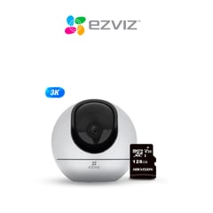 EZVIZ - Cámara De Seguridad Inteligente Para Interiores CS-H6 3K - SD 128 GB