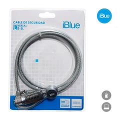 IBLUE - Cable de Seguridad L-03-S para Laptop Universal 18M