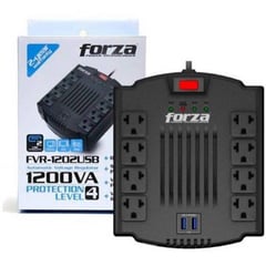 FORZA - ESTABILIZADOR FORZA-1200VA FVR-1202USB 600W 8 TOMAS 220V