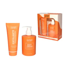 FLOWER SECRET - PACK EXFOLIANTE Y CREMA CORPORAL FRAGANCIA NARANJA