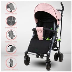 BABY GO - Coche Bastón Deportivo NITRO Dark Pink