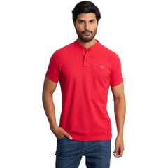 ISAGUE - POLO CUELLO NERU COLOR ENTERO SLIM FIT MANGA CORTA HOMBRE