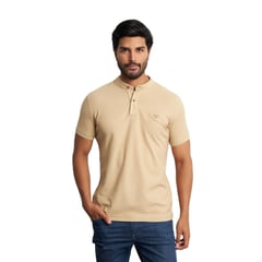 ISAGUE - POLO CUELLO NERU COLOR ENTERO SLIM FIT MANGA CORTA HOMBRE