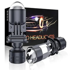 GENERICO - Faros Led H4 Proyector Lupa Alta Y Baja Auto Moto