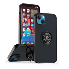 GENERICO - Funda de Motorola Moto G23 Ahumado + Anillo Negro Antishock Resistente