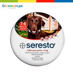 SERESTO - ANTIPULGAS COLLAR PARA PERROS DE 8 KG A MÁS