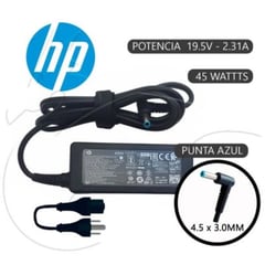 Cargador Laptop HP Punta Azul 195v - 231A -4530- 45W