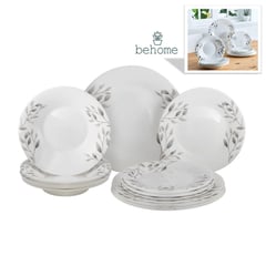 BEHOME - Set de 18 Platos Ecovidrio Foresti