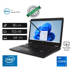 DELL - Laptop Empresarial Latitude E7450 Core i7 16GB RAM 512GB SSD - Reacondicionado