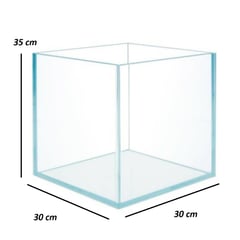 GENERICO - Pecera Acuario de vidrio ultra claro recto importado 28 L