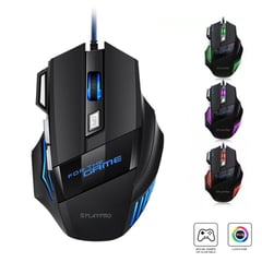 PLAYPRO - Mouse Gamer Usb Retroiluminado GR270031 RGB 3200dpi Negro