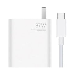 XIAOMI - Cargador Carga Rápida de 67W con cable Tipo C a Tipo C - Blanco