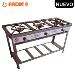 FADIC - Cocina Semi Industrial 3 Hornillas N° 3 FSI03-23