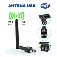 Antena Wifi Lan Mini Usb 1200mbps 2.0 Wireless Negro