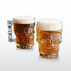 GENERICO - Vaso Chopp Calavera-Set x 2 Piezas de 16.56 Oz.