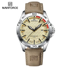 NAVIFORCE - Reloj 8023 para Hombre con Correa de Cuero en Caja